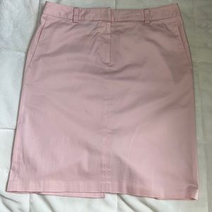 BROOKS BROTHERS Light Pink Pencil Skirt with Back Slit - Women's Size 8
